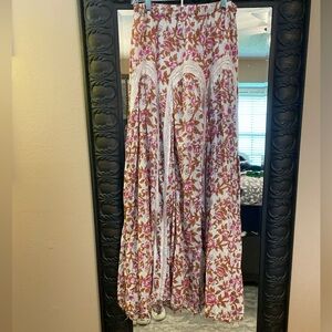 Free People Zoe Maxi Skirt raw hem pull on sz xs